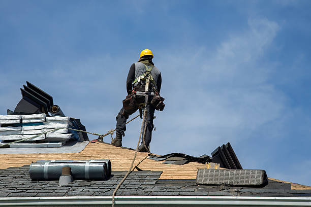 Professional Roof Replacement technician working in Wilder, VT